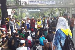 Massa PA 212 Mulai Berdatangan ke Patung Kuda, Kapolres Pertanyakan Izin Aksi