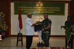 Kodam XIII/Merdeka Terima 1 Unit Fortuner dari Pemprov Gorontalo