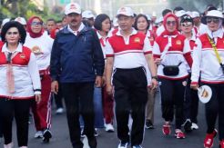 Hut Bhayangkara ke-73, TNI-Polri Gelar Olahraga Bersama