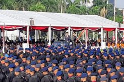 Presiden Jokowi Pimpin Upacara HUT Bhayangkara