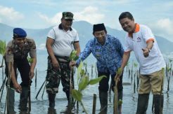 WaliKota Palu Lakukan Penanaman Mangrove di Pantai Mamboro