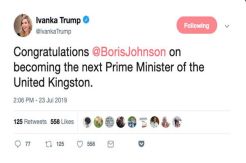 Sebut United Kingston, Ivanka Trump Di-bully Netizen