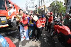 12 Bangunan Asrama Polisi di Tanjungsari Terbakar