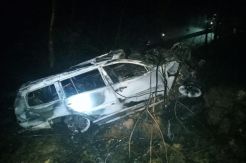 Pajero Terbakar di Jalan Lintas Riau-Sumatera Utara, 1 Tewas