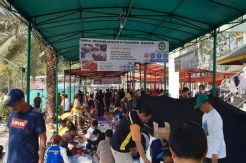 Penyembelihan Kurban di Masjid Baitul Makmur Perumahan Telaga Sakinah Sangat Modern