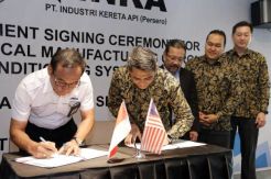 PT INKA Teken Kesepakatan Bersama Perusahaan AC Malaysia