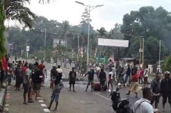 Polda Papua Olah TKP...