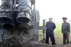 Luncurkan Proyektil Misterius, Korut Tengah Uji Coba Peluncur Roket Ganda