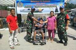 Masyarakat Gunung Sitoli Terima Bantuan dari Satgas SBJ 68/2019