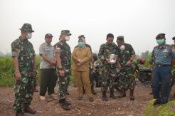 Serius Tangani Karhutla, Pangdam Tanjungpura Tinjau Penanganan di Kotawaringin Barat Kalteng