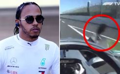 Pecahan Mobil Leclerc Nyaris Bikin Hamilton Celaka