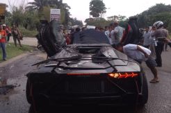 Mobil Mewah Lamborghini Terbakar di Bogor, Diduga Akibat Mesin Over Heat