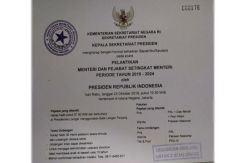 Pelantikan Menteri dan Pejabat Setingkat Digelar Pagi Ini