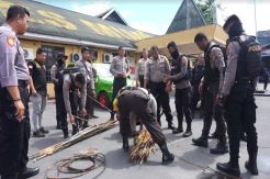 Ratusan Panah dan Busur dari Ilaga dan Nduga Disita di Timika Papua