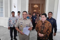 Sambangi Anies, Erick Tohir Dukung Integrasi Moda Transportasi Jakarta
