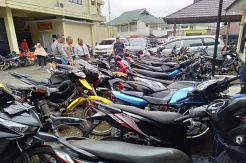 Polisi Gerebek Puluhan Motor Bodong di Rumah Warga Kerinci