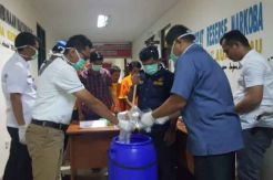 3.386 Gram Sabu dan 1.104 Gram Ganja Dimusnahkan Ditresnarkoba Polda Kepri
