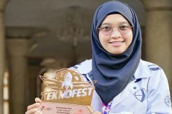 Fauni, Gadis Cantik Putri Anggota Kowad Juara Kontes Robot Terbang di Turki