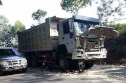 Motor Hantam Truk Pengangkut Tanah, Seorang Pelajar Tewas