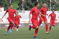 Hingga Jeda, Timnas Indonesia U-23 Belum Bisa Jebol Gawang Singapura