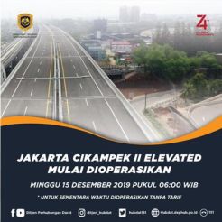 Tol Elevated Jakarta-Cikampek Resmi Beroperasi Mulai 15 Desember