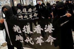 Meski Natal, Aksi Demonstrasi di Hong Kong Jalan Terus