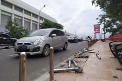 Pagar Pembatas Jembatan Ampera Rusak Usai Perayaan Tahun Baru