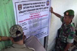 Satpol PP, Polisi dan Kodim Segel Rumah Karaoke di Wajo