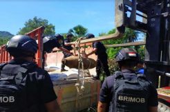 Gegana Brimob Polda NTT Evakuasi Bom Seberat 800 Kg di Belu NTT