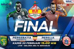 Babak Pertama, Persebaya vs Persija Sama Kuat