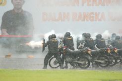 Kapolri Saksikan Simulasi Penanganan Konflik Sosial di Pilkada 2020