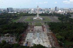 573 Pohon Pengganti Imbas Revitalisasi Monas Sudah Ditanam