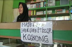Di Aceh Selatan Masker dan Hand Sanitizer Langka, Apotek Kehabisan Stok