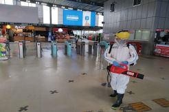 Basmi Virus Corona, BAZNAS Desinfeksi Sejumlah Area Transportasi Publik