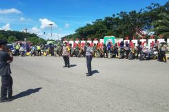 Cegah Corona, Pemkab Pasangkayu Gunakan Water Canon untuk Penyemprotan Disinfektan