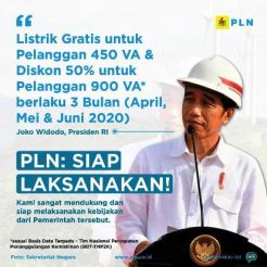 Gerak Cepat, Pembebasan Tagihan dan Diskon Listrik Bertahap Mulai Hari Ini