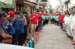 Lawan Corona, DPC PDIP: Semprotkan Disifektan di Jakut