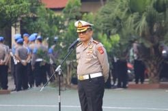Cegah Covid 19, Ditlantas Polda Jabar Cek Suhu Pengendara dengan Thermal Drone