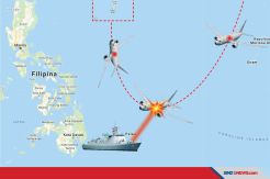 Kapal Perang China Tembak Pesawat AS dengan Laser