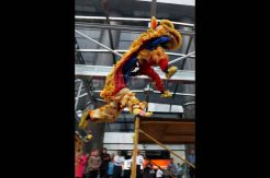 Aksi Barongsai di Gedung BNI