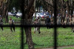 Bentro mahasiswa dan Sat Pol PP