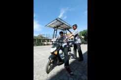 Motor listrik tenaga surya karya mahasiswa Untag Surabaya