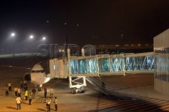 Penerbangan perdana di Bandara Kuala Namu Medan