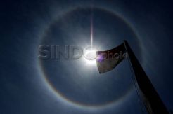 Fenomena Halo Matahari terlihat di Surabaya