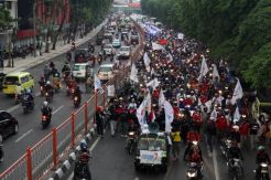 Demo buruh masih berlangsung di sejumlah daerah