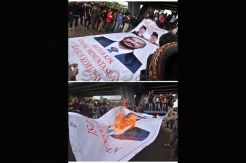 Peringatan Hari Antikorupsi Sedunia di Makassar, Mahasiswa bakar poster Abraham Samad