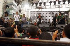 Jokowi dan Rhoma cek sound di panggung Bundaran HI