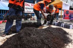 700 Kg ranjau paku berhasil di kumpukan