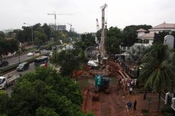 Perbaikan jalan ambles di TB Simatupang