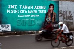 Mural Wiji Thukul di TB Simatupang
